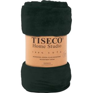 Tiseco Home Studio - Plaid COSY - microflannel - 220 g/m² - 150x200 cm - Zwart
