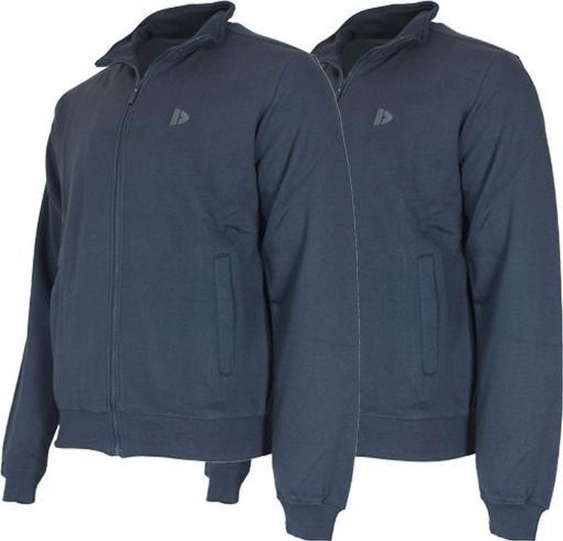 2-Pack Donnay - Sweater zonder capuchon (Bryan) - Sportvest - Heren - Navy (010) - maat S
