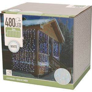 Gordijnverlichting - 480LED - 225x300cm - wit