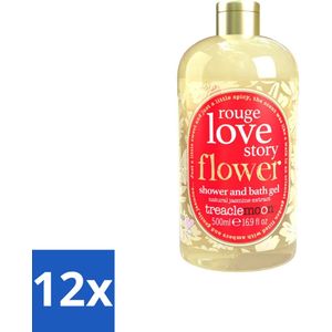 Treaclemoon – Bad- & Douchegel – Rouge Love Story – 500 ml - Voordeelverpakking - 12 stuks
