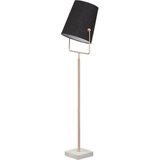 Home Sweet Home - Moderne vloerlamp Bird - staande lamp met lampenkap - Zwart - 24/24/175cm - geschikt voor E27 LED lichtbron - geschikt voor woonkamer, slaapkamer en thuiskantoor - met voetschakelaar