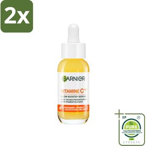 Garnier - SkinActive - Serum - Vitamine C - Tegen Pigmentvlekken - Niacinamide & Salicylzuur - 30 ml - Voordeelverpakking - 2 stuks - Serum vitamine c - Pigmentvlekken
