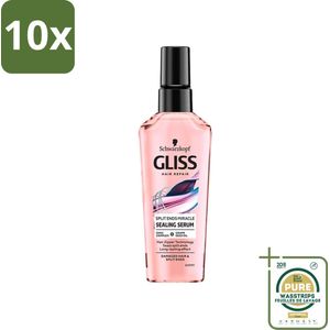 10 x Gliss - Haarserum - Split End Miracle - Tegen Gespleten Haarpunten - 75 ml - Grootverpakking - Gespleten Haarpunten - Haar Herstel - Haar Verzorging - Haarserum - Haar Bescherming