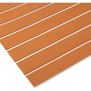 Rubbermagazijn | Eva foam teak | bruin/wit | 1200x1200 | Dikte 6mm | Antislip vloer voor boot