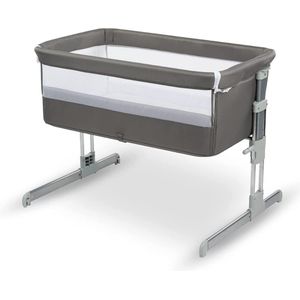 Bijzetbed, in hoogte verstelbaar babybed, gezellig en zacht gevoerd, het bijzetbedje is bruikbaar vanaf de geboorte tot max. 9 kg