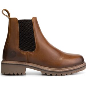 Travelin' Risnes Dames Chelsea boots Leer - Bruin leren enkellaarzen - Maat 38