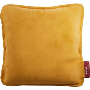 Stoov Warmtekussen | Ploov³ Ocher Yellow | Duurzaam & Draadloos | Infrarood warmtekussen | 45x45 cm | Base 24Wh batterij