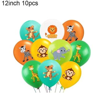 12Inch Jungle Safari Party Dier Latex Ballon Giraf Leeuw Tijger Ballonnen Kids Verjaardagsfeestje Decoratie Baby Shower Globos