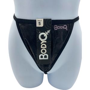 BodyQ Sexy Heren String – Zwart Glanzend – Erotische Herenlingerie – Maat S