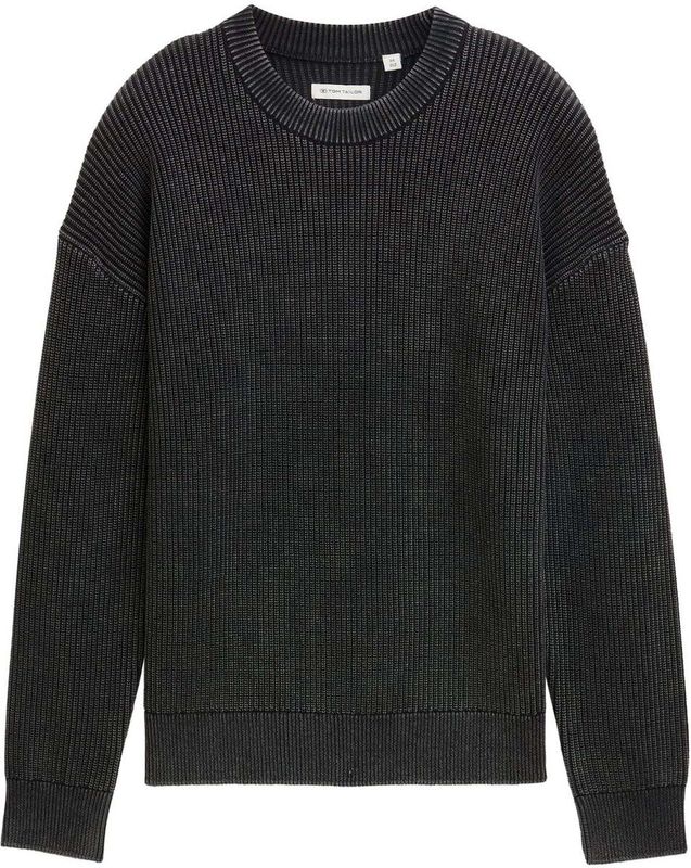 Tom Tailor - Gebreide Trui - Heavy Black - Washed-look