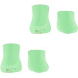 Esprit Foot Logo 2-Pack kort eenkleurig katoen multipack sneakersokken enkelsokken kinderen groen - maat 27-30