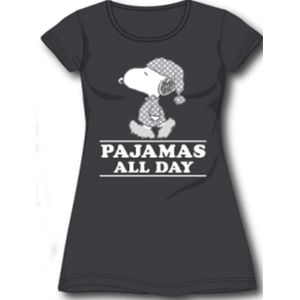 Peanuts Snoopy dames nachthemd / pyjama, "" Pajamas all day"" , maat S