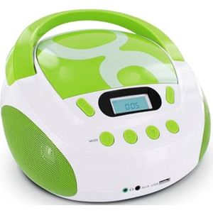 CD-MP3-speler met USB-poort voor kinderen, groen