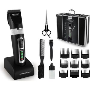 Becker - Ceramic Strim - Draadloze Tondeuse - Keramisch Mes - 240 min autonomie - 9 opzetstukken - Pro-koffer