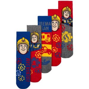 United Labels - Brandweerman Sam - Sokken - Meerkleurig - Set van 5