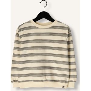 DAILY7 Oversized Sweater Stripe Truien & Vesten Jongens - Sweater - Hoodie - Vest- Ecru - Maat 86