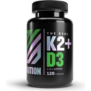 RS Nutrition Vitamine K2 + D3 – Supplement Voor Bodybuilders – Supplementen Fitness – Voor Sterke Botten – 120 Capsules