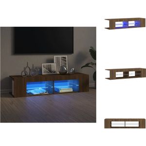 vidaXL TV-meubel Bewerkt hout - 135x39x30 cm - Bruineiken - Kast
