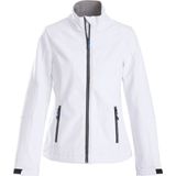 Printer - Softshell Jas - Wit - Tweekleurige Ritssluiting - Aanpasbare Mouwen