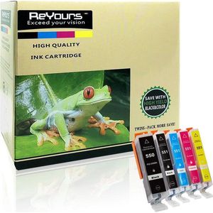 ReYours Compatible Canon PGI-550 / CLI-551Compatible Inktcartridge 5-pack