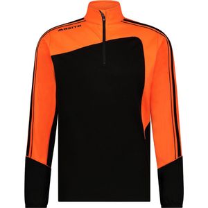 Masita | Zip-Sweater Forza - korte ritssluiting en duimgaten - BLACK/ORANGE - 116