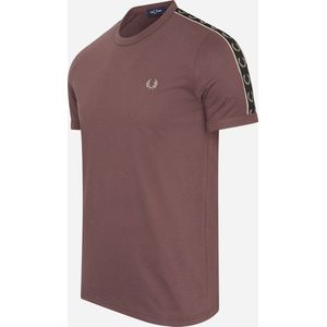 Fred Perry Contrast tape ringer t-shirt - brick warm grey