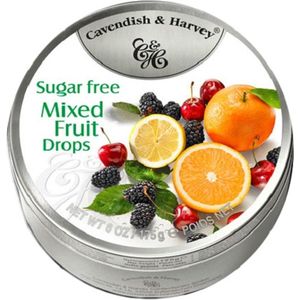 Cavendish & Harvey Zuurtjes - Suikervrij Mix Fruit - 9 x 175 Gram