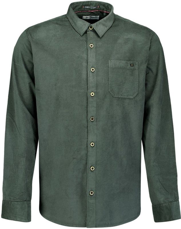 No Excess - Overhemd - Donkergroen - Fijn Herringbone