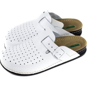 Platte klomp Wit - MedicalID - Maat 47