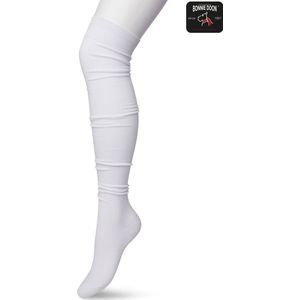 Bonnie Doon Overknee Kousen Wit Dames maat 36/42 - Overknee Sokken - Over de knie - Katoen - Gladde Naden - Extra Comfortabel - Maximaal Draagcomfort - Warm - Overknees - Kniekousen - White - P53496.103