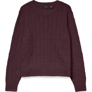 Vero Moda - VMARIES LS O-NECK CABLE PULLOVER BF - Gebreide Trui - Winetasting