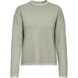 Jacqueline de Yong Trui Jdysilja On Contrast Pullover K 15361187 Seagrass/sandshell Dames Maat - S