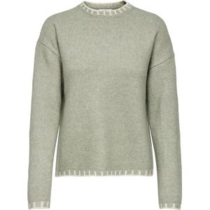 Jacqueline de Yong Trui Jdysilja On Contrast Pullover K 15361187 Seagrass/sandshell Dames Maat - S