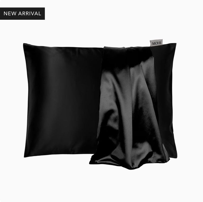 MOHI - Satin Pillow Case - Kussensloop - Zwart - 60 x 70 cm