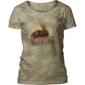 Ladies T-shirt Taking In The View Otter S