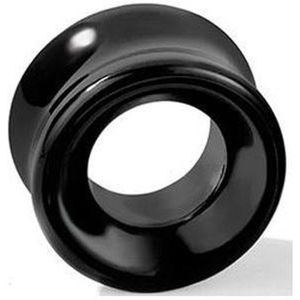 16 mm Double-flared tunnel zwart agate