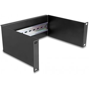 Delock - DIN Rail Paneel - Zwart - 2U - Voor Montage in 10 Kast