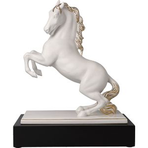 Goebel - Studio 8 | Decoratief beeld / figuur Paard | Porselein - 31cm - met echt goud