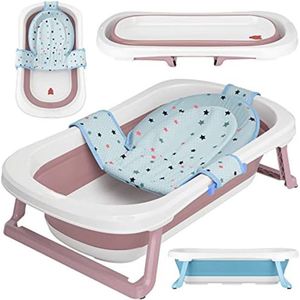 Babybad met standaard - Baby bad met standaard - Baby badje met standaard - ‎48,5 x 304,8 x 80 cm - Roze