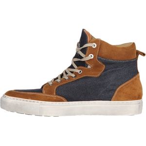 Helstons Kobe Canvas Armalith Leather Gold Blue Shoes - Maat 43 - Laars