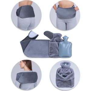 warmwaterzak voor pijnverlichting, krampen, rug, hand, taille, bedwarmers, cadeau voor vrouwen, senioren en kinderen 123 x 20 cm