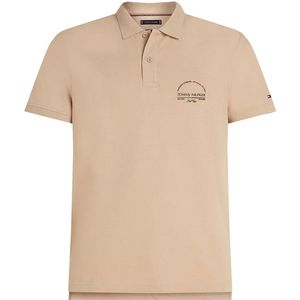 Tommy Hilfiger Archive Graphic Regular Fit Korte Mouw Poloshirt Beige S Man