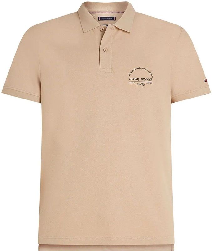 Tommy Hilfiger Archive Graphic Regular Fit Korte Mouw Poloshirt Beige S Man