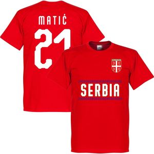Servië Matic 21 Team T-Shirt - Rood - M