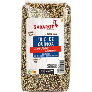 Sabarot Quinoa wit, rood, zwart - Zak 1 kilogram