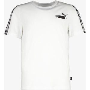 Puma Essentials Tape kinder sport T-shirt wit - Maat 140