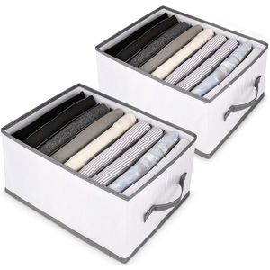 opbergsysteem - met 9 rastervakken - 2-delige opvouwbare broek - Kunststof - 32D x 25B x 17H centimeter - grijs