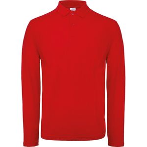 B&C ID.001 Men's long-sleeve polo shirt CGPUI12 - Red - XL