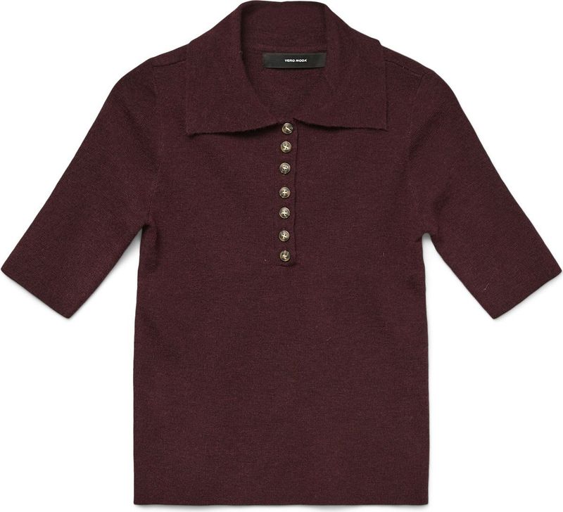 VERO MODA - VMMARINA 2/4 POLONECK PULLOVER - Dames - Polo's
