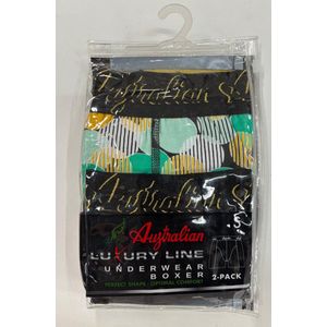 2 stuks Australian Boxershort - Geel-Groen - S
